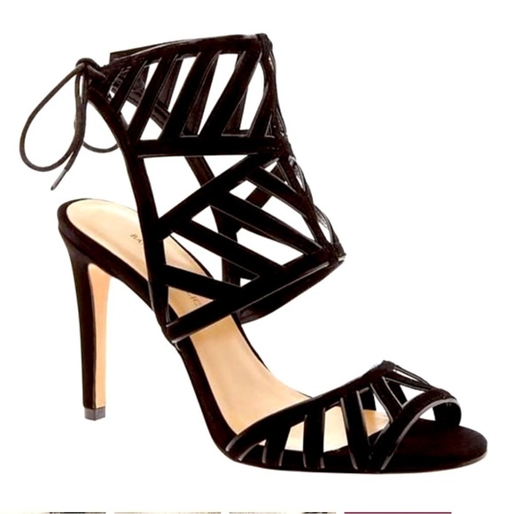 Banana Republic Bev Cutout Black Heel Sandals - Picture 1 of 9